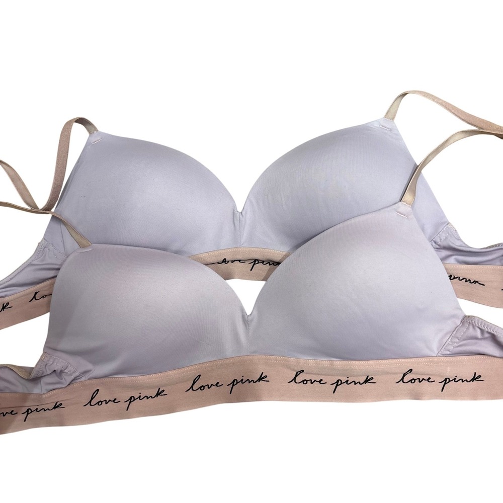 Victoria's Secret PINK Wear‎ Everywhere Wireless Push Up Bra Pink-Lilac 36B